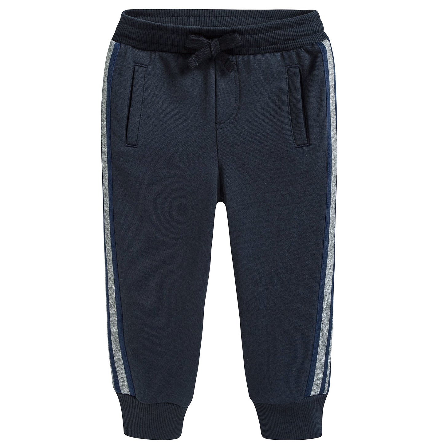 Boys Blue Cotton Jersey Trousers