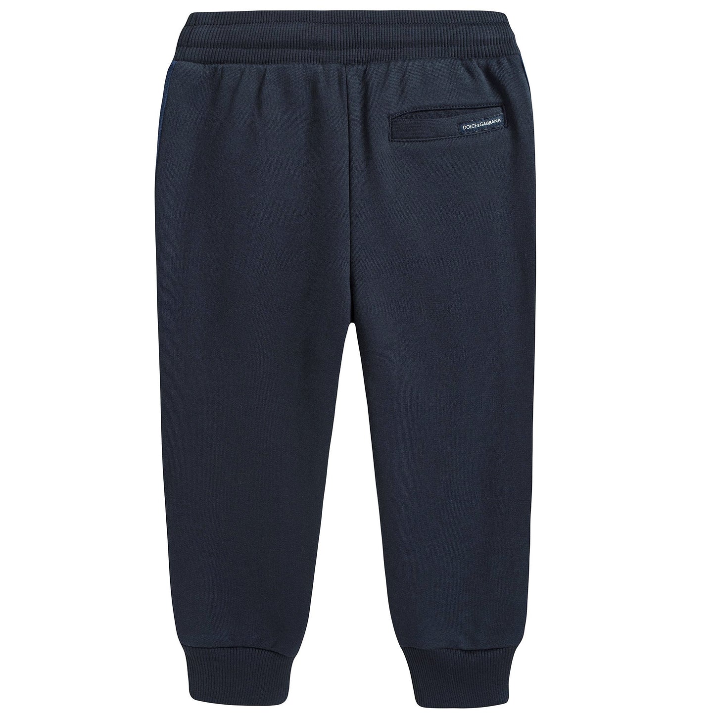 Boys Blue Cotton Jersey Trousers