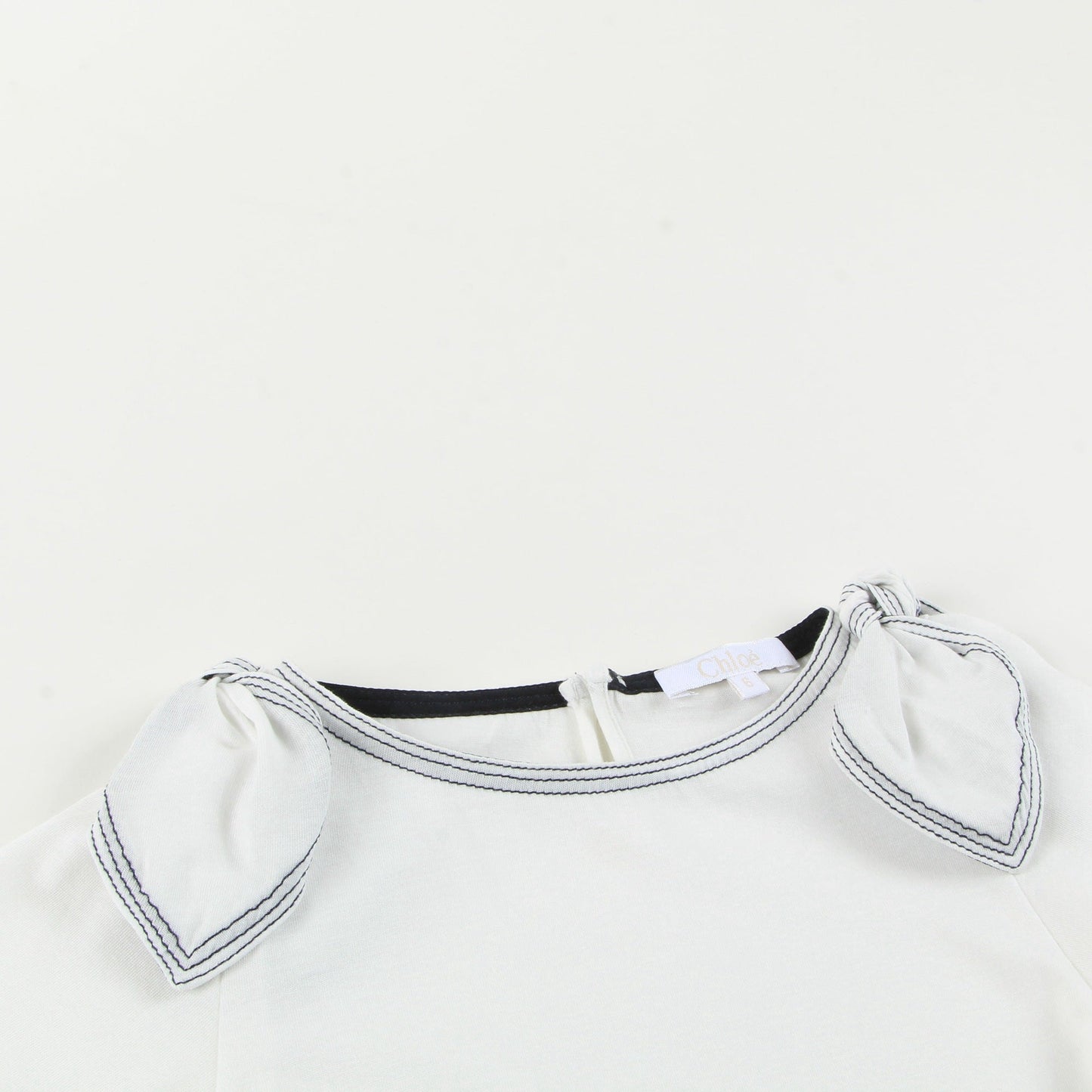 Girls White Cotton T-shirt