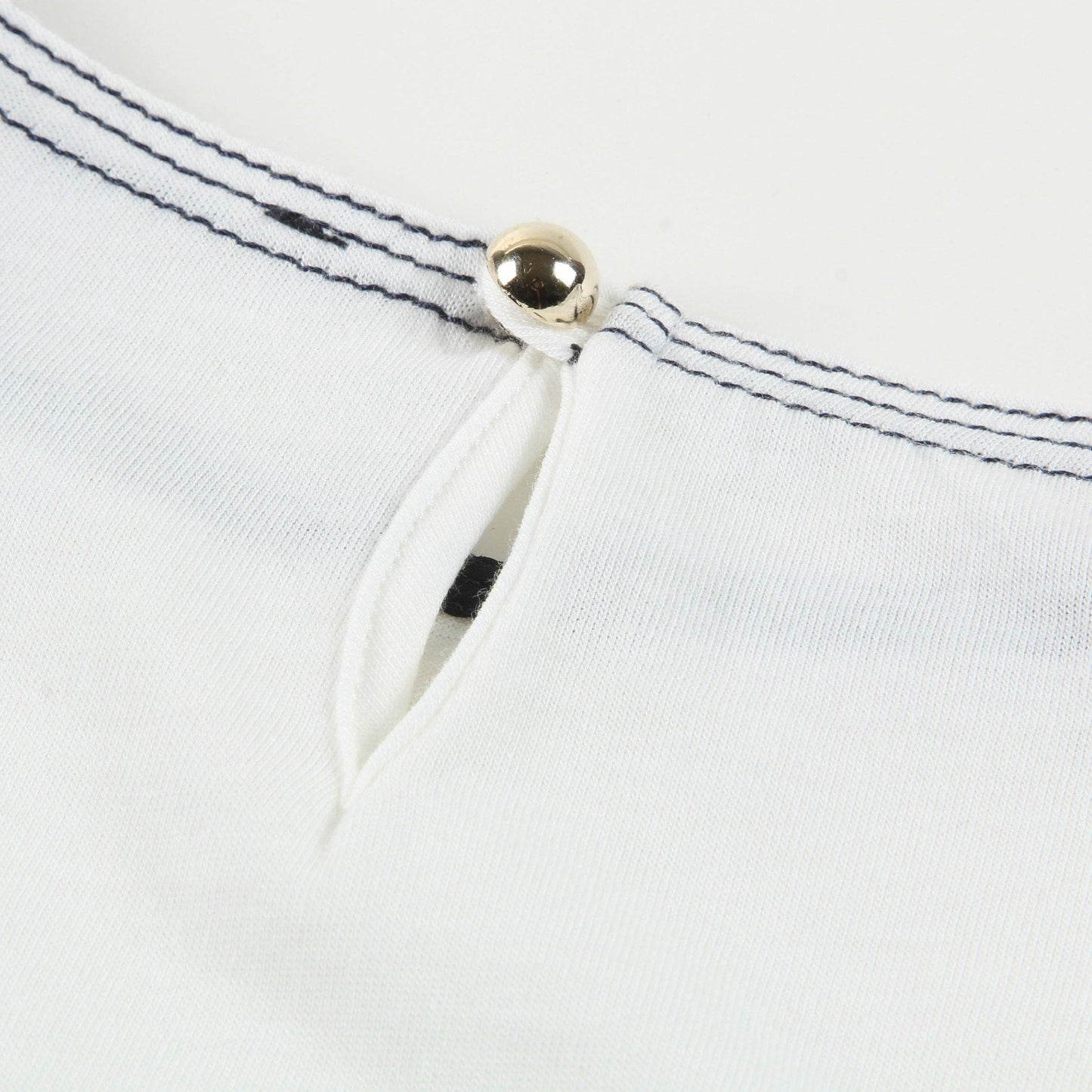 Girls White Cotton T-shirt
