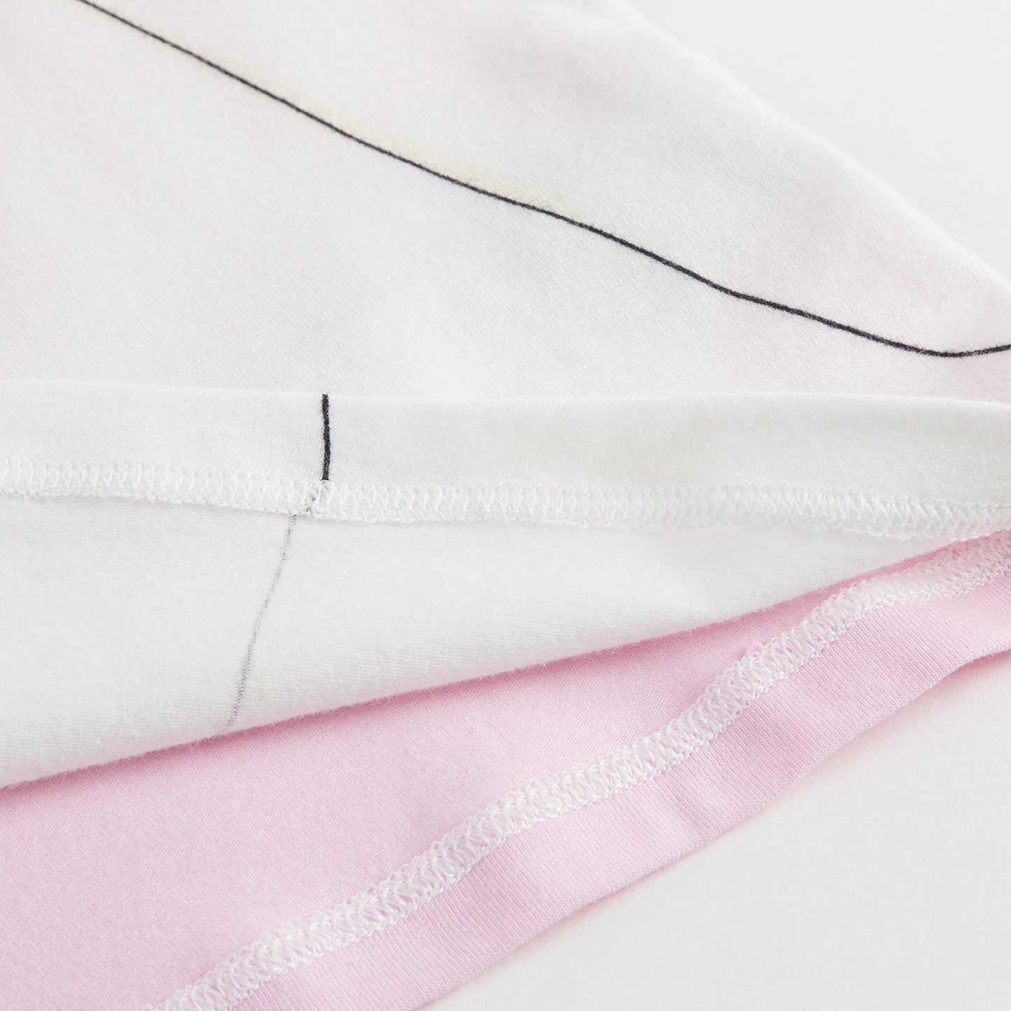 Girls Pink Top & White BOttom Pyjama