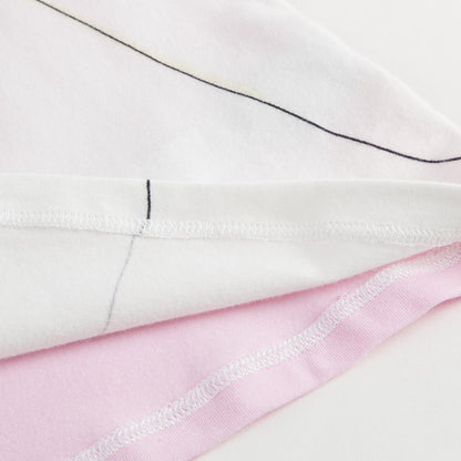 Girls Pink Top & White BOttom Pyjama