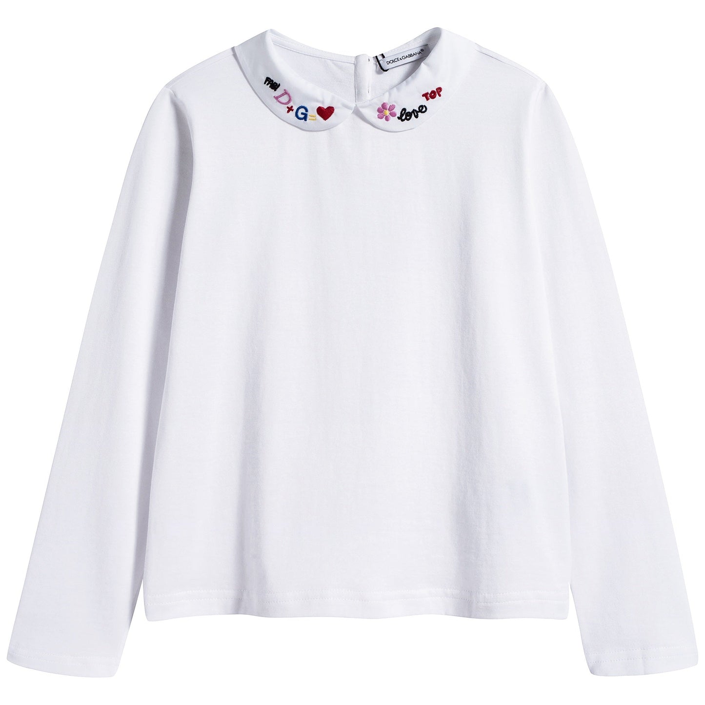 Girls Potical White Cotton T-shirt