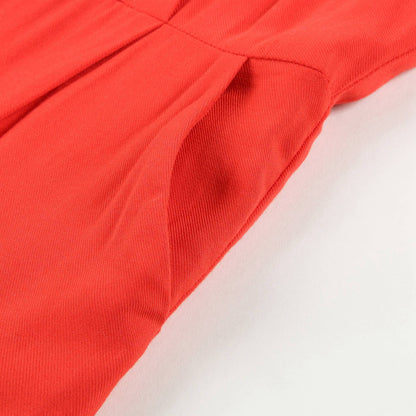 Girls Red Viscose Dress