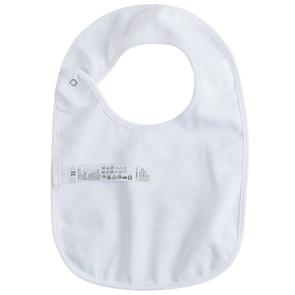 Baby Girls White Fancy Printed Bodysuit & Bib Gift Box Set