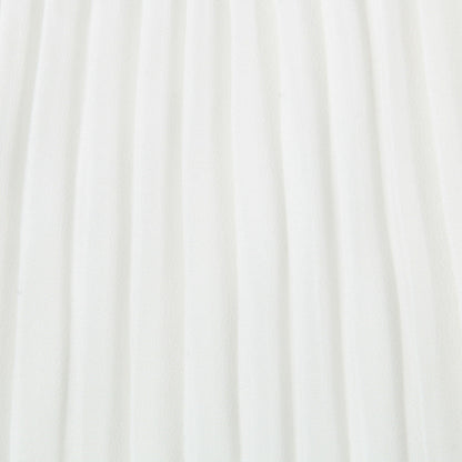Girls White & Black Polyester Dress