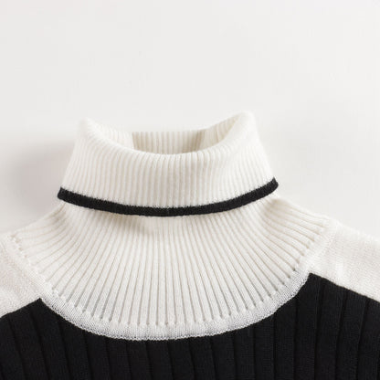 女童黑色Logo羊毛毛衣