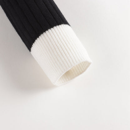 女童黑色Logo羊毛毛衣