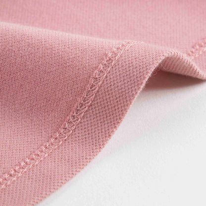 Baby Girls Pink Polo Shirt With Check Ruffles