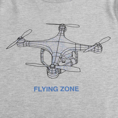 儿童灰色印花棉T恤