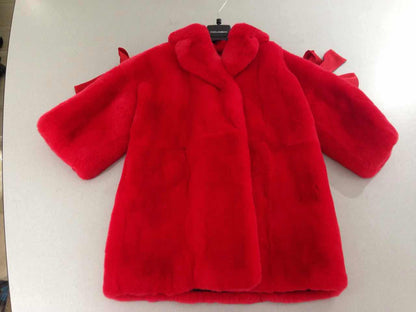 Girls Red Fur Coat