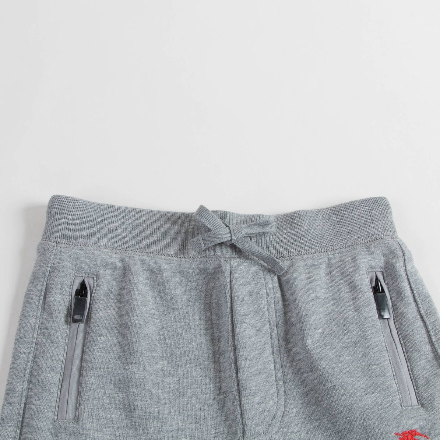 Boys Grey Melange Cotton Trousers