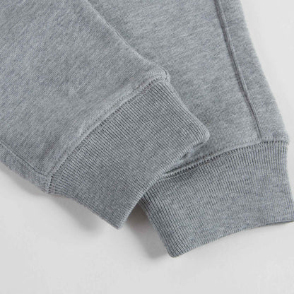 Boys Grey Melange Cotton Trousers