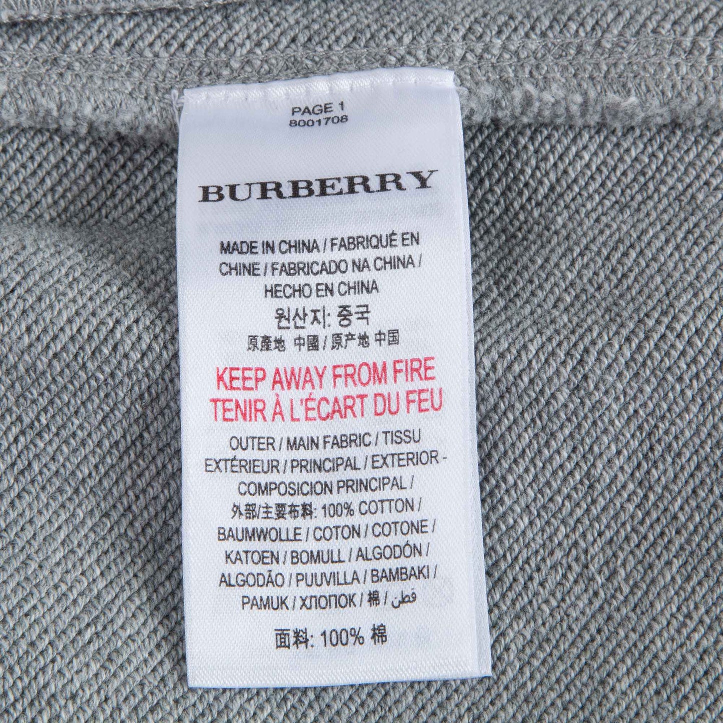 Boys Grey Melange Cotton Trousers