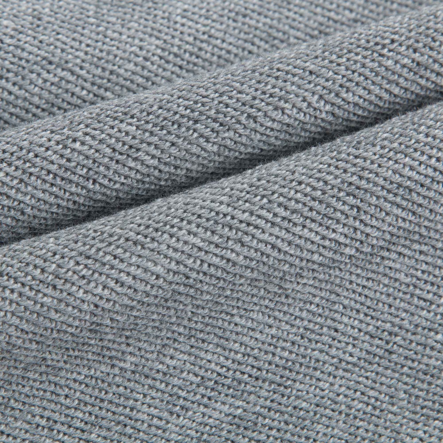 Boys Grey Melange Cotton Trousers
