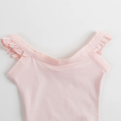 女童玫瑰粉舞蹈练功服