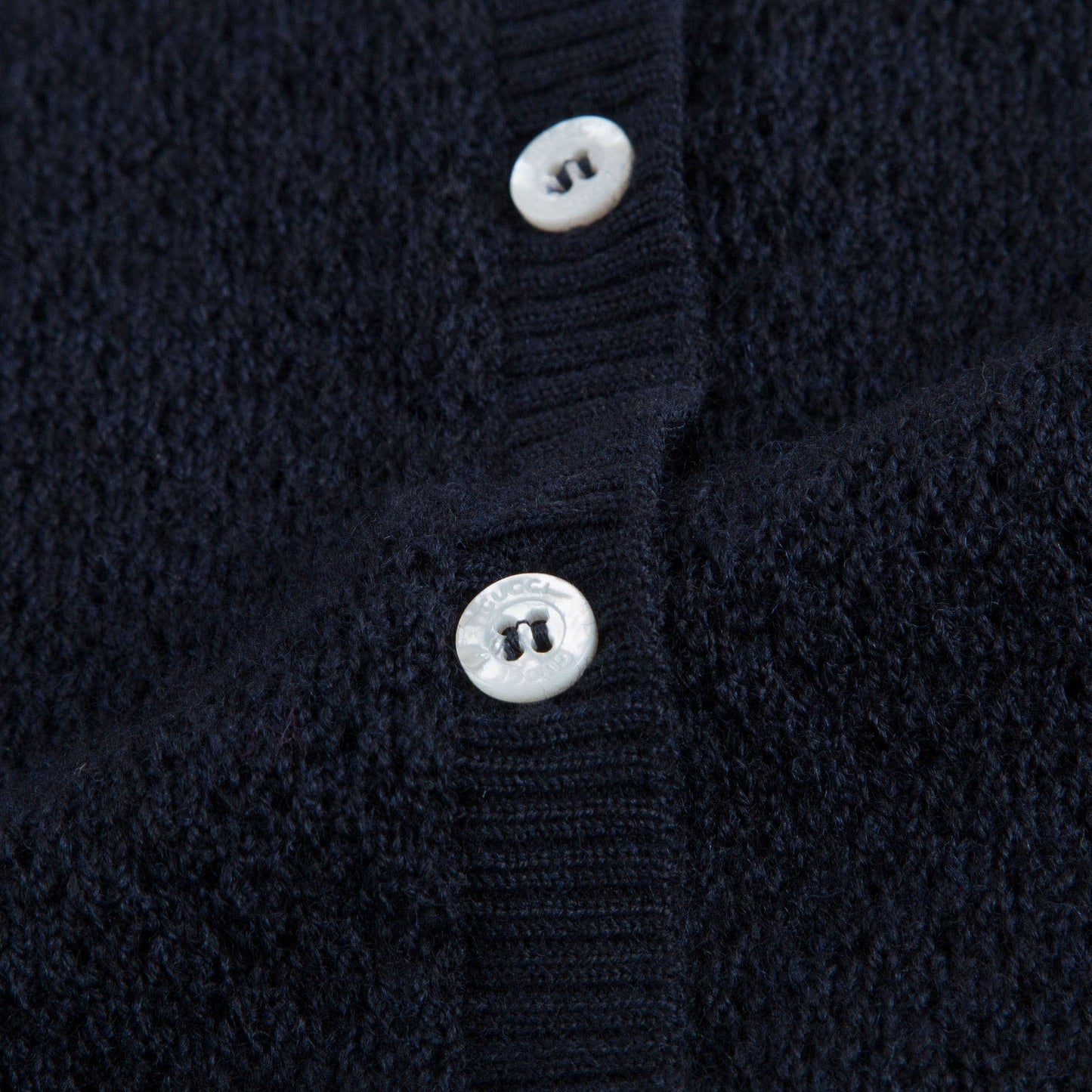 Baby Girls Navy Blue Wool Cardigan