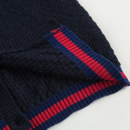Baby Girls Navy Blue Wool Cardigan