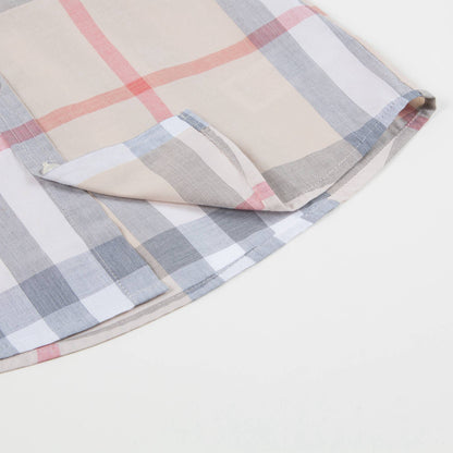 Baby  Boys  Beige  Check   Cotton   T-shirt
