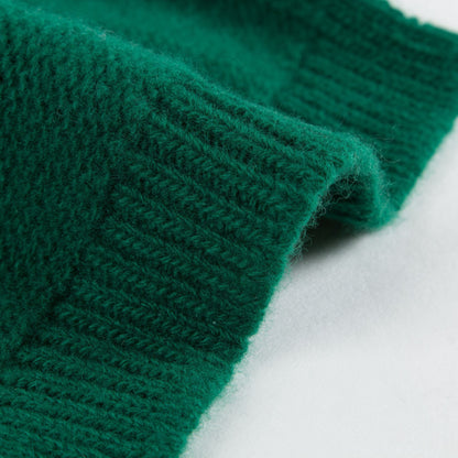 Girls Green Wool Scarf