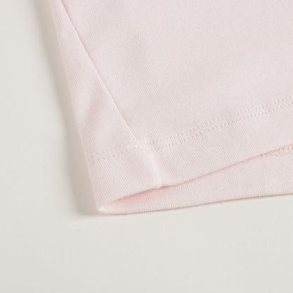Girls Light Pink Cotton Turtleneck