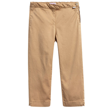 Girls Camel Capri Pants  Cotton Trousers