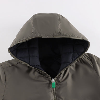 儿童卡其色双面棉服