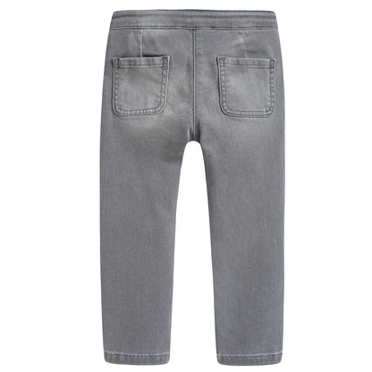 Girls Grey Braided Jeans