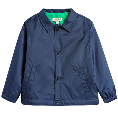 Boys Navy Blue Nylon Coupe-Vent