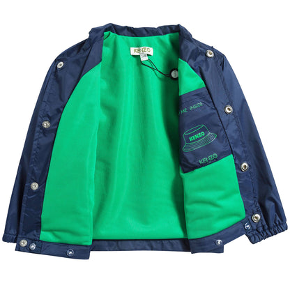 Boys Navy Blue Nylon Coupe-Vent