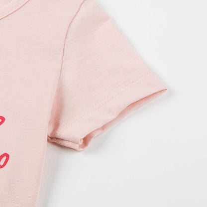 Girls Pink & Sloth Organic Pima Cotton T-shirt