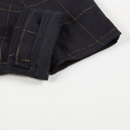 Girls Black Big check gold Overall Trousers