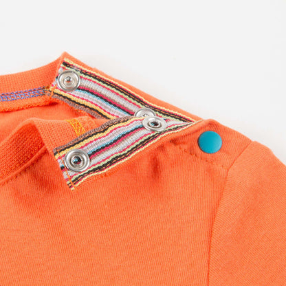Baby Boys Orange "Robot“ Cotton T-shirt
