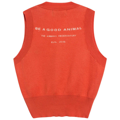 Girls Red Cotton Vest