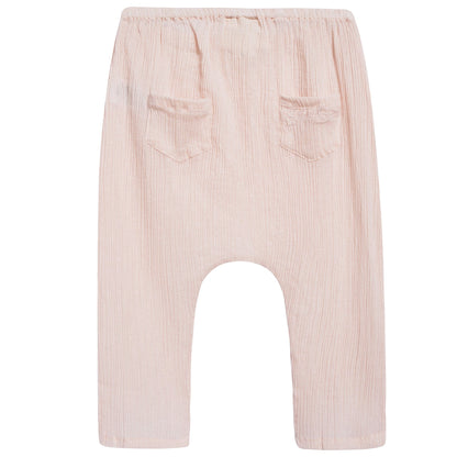 Baby Girls Light Pink "Cotton crepe" Trousers
