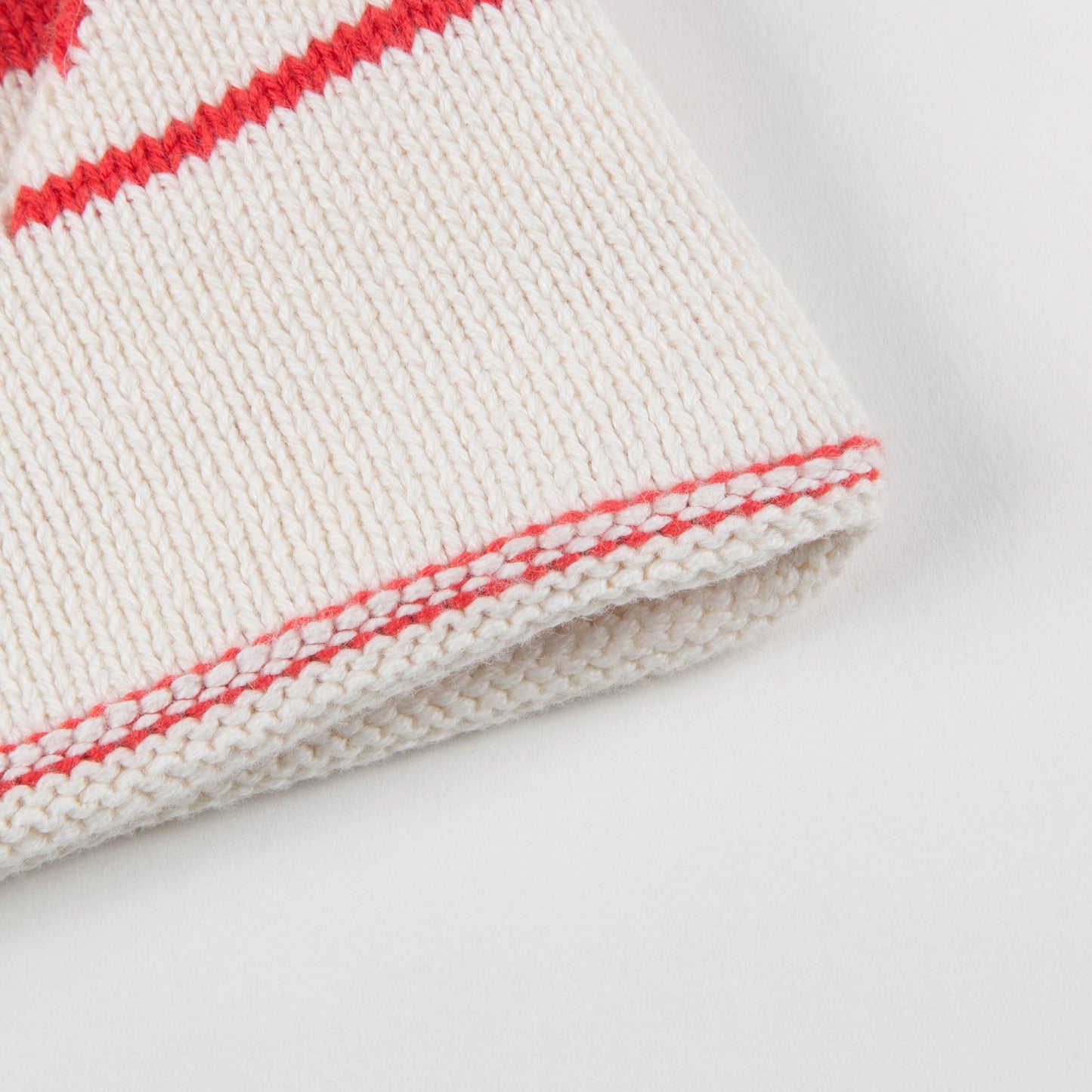 Baby Girls White & Red Stripes Cotton Crown