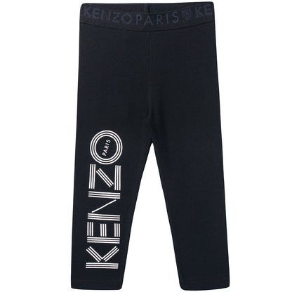 Girls  Black  Logo  Cotton Calecon