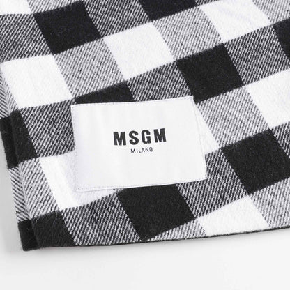 女童黑色格子棉短裙