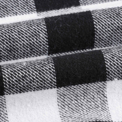 女童黑色格子棉短裙