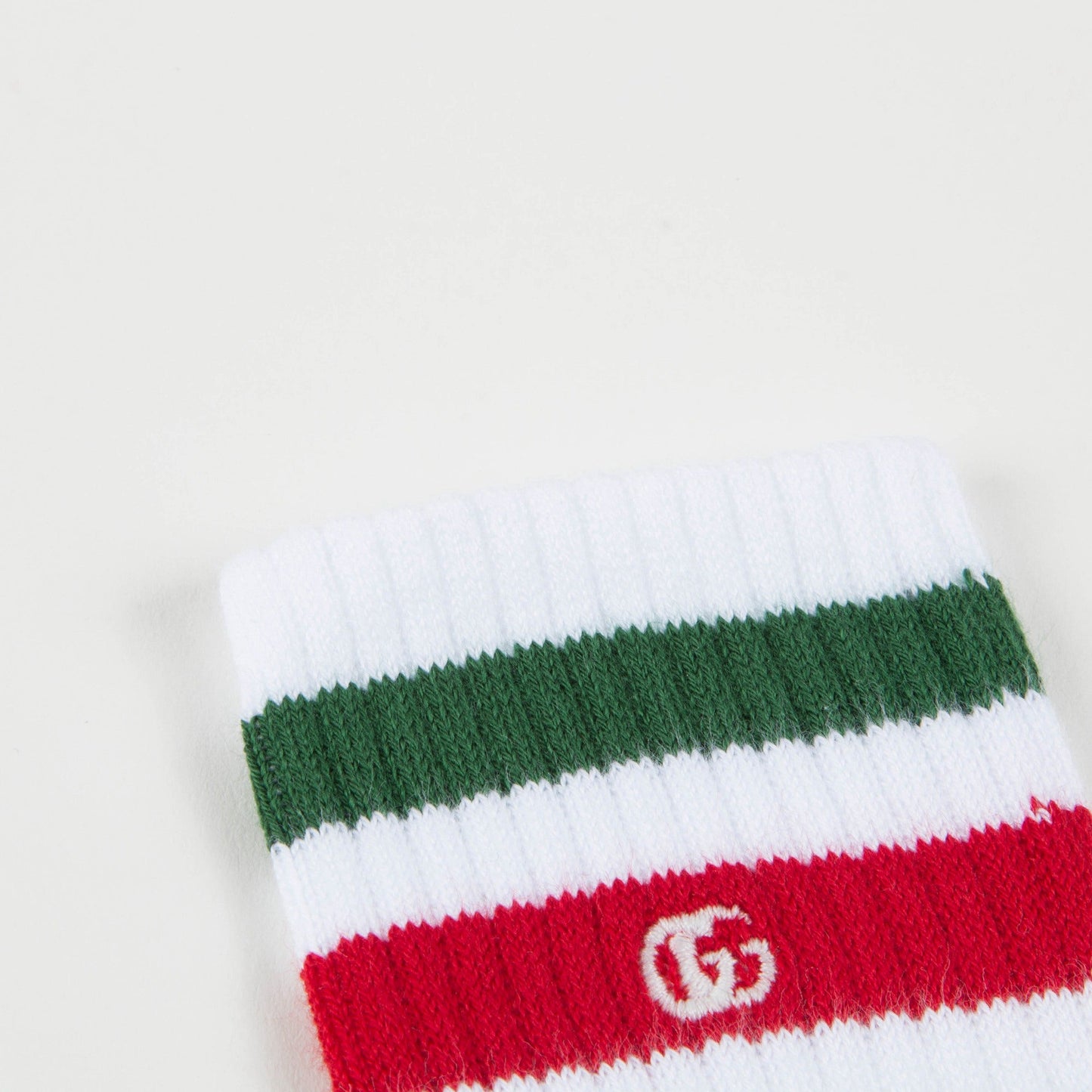 Girls & Boys White & Dark Green  Socks