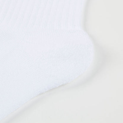 Girls & Boys White & Dark Green  Socks