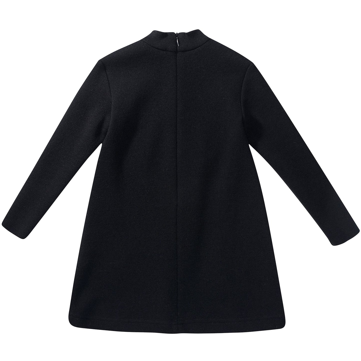Girls  Black  "Love"  Cotton  Dress