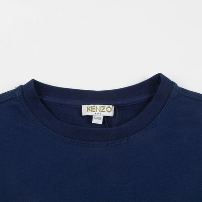 Boys Navy Logo Cotton Sweater