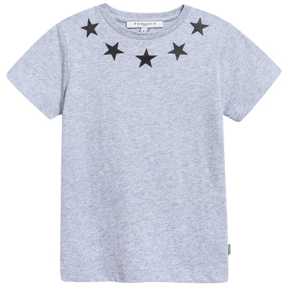 Boys Grey Cotton  "Star"  T-shirt