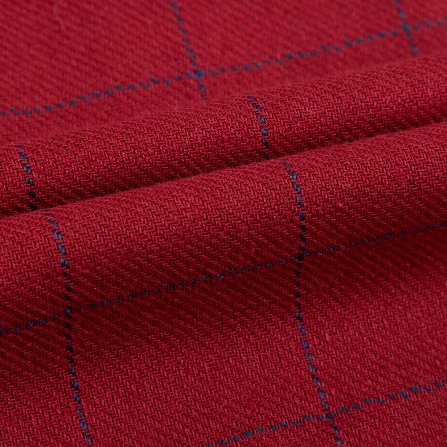 Girls Red Check Cotton Dress