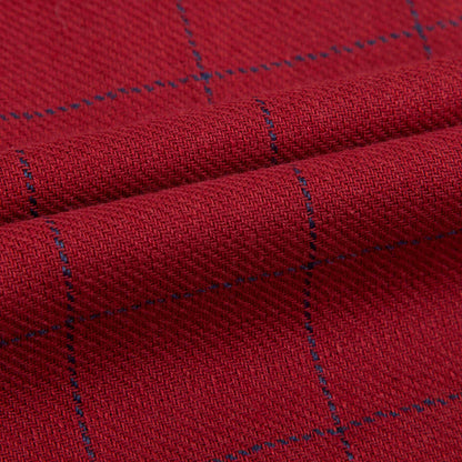 Girls Red Check Cotton Dress