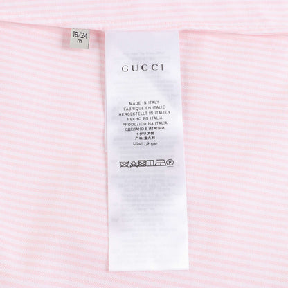Baby Girls White & Light Pink Striped Dress