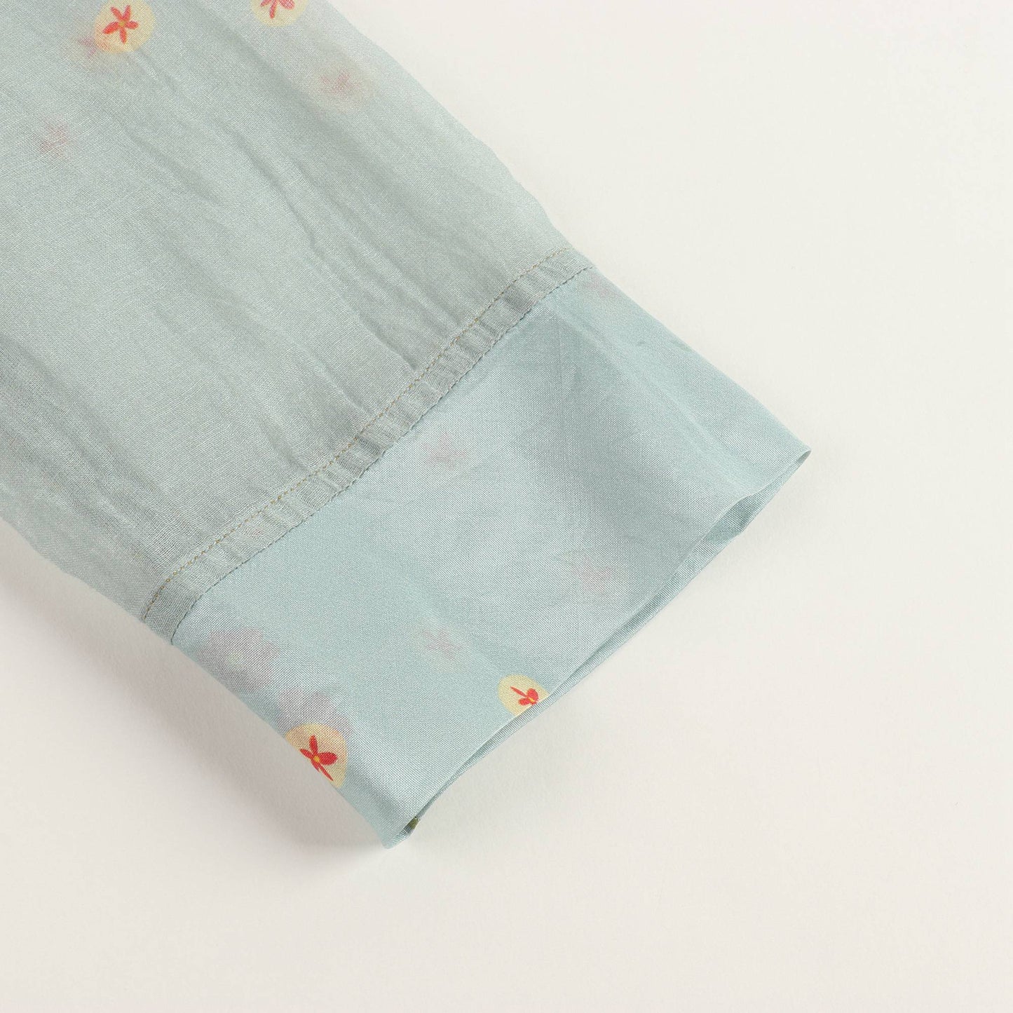 Girls Cyan Embroidery Dress