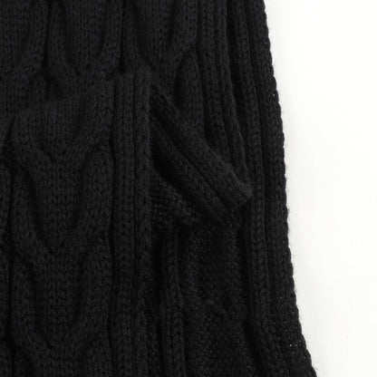 Boys Black Virgin Wool Scarf