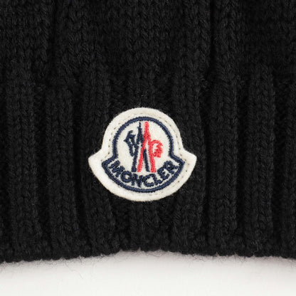 Boys Black Virgin Wool Scarf